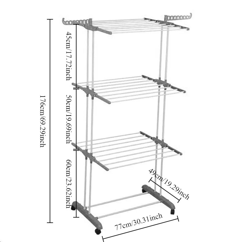 Estación de Secado Vertical Móvil